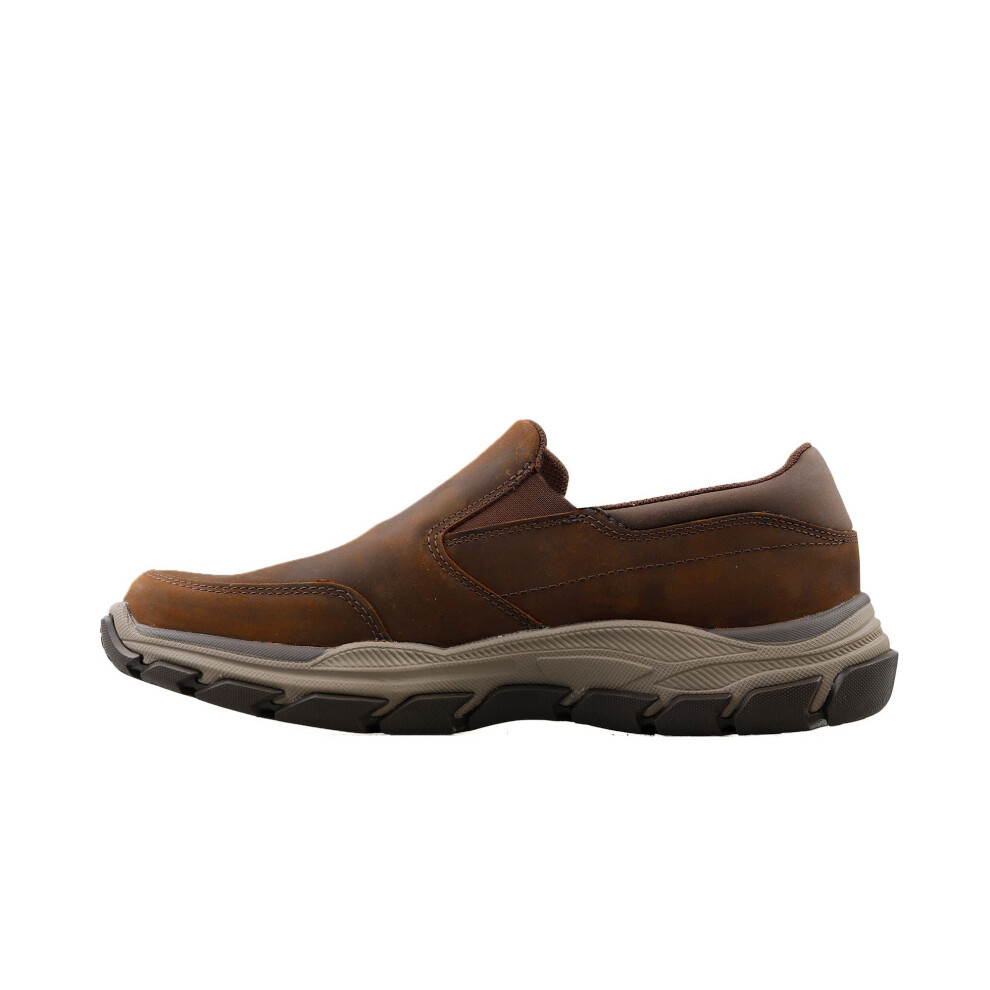 Skechers Men's Respected-Calum Goodyear Rubber Low Profile Leather Slip On with Twin Gore Loafer  CDB  8.5