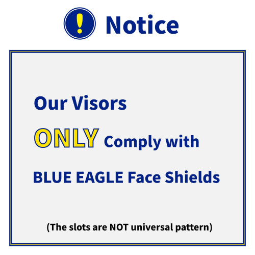 Blue Eagle Faceshield Replacement Visors (FC48) | Clear | High Impact Extrusion-grade Polycarbonate | 3 PCS 1