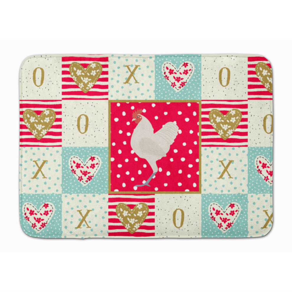 Tappetini In Memory Foam Lavabili In Lavatrice, Multicolore, Motivo: ""Caroline's Treasures German Langshan Chicken Love""-image