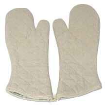 Nouvelle Legende Cotton Quilted Terry Oven Mitts Long Lasting Heat Resistance Protection 17 Inches Set of 2
