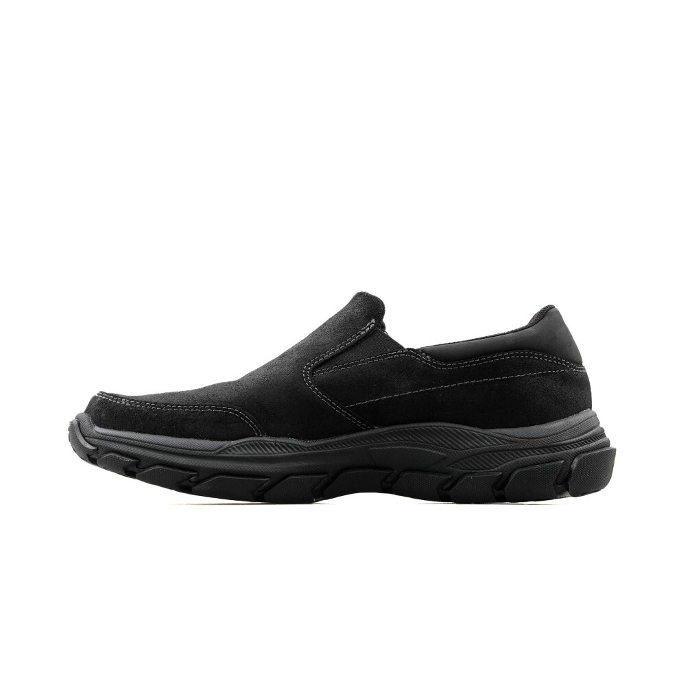 Skechers Men's Respected-Calum Goodyear Rubber Low Profile Leather Slip On with Twin Gore Loafer  Black  12
