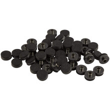 SoftTouch 1"""" Round Nail-On Felt Furniture Glides - Surface Protection for Wooden Furniture Black (48 Pack)