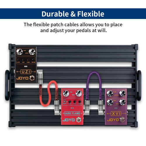 Joyo Guitar Patch Cables 7,8 tommer Professionel bas Guitar Effect Pedal Patch Cords 1/4 tommer (CM-11 6 Pack) 1