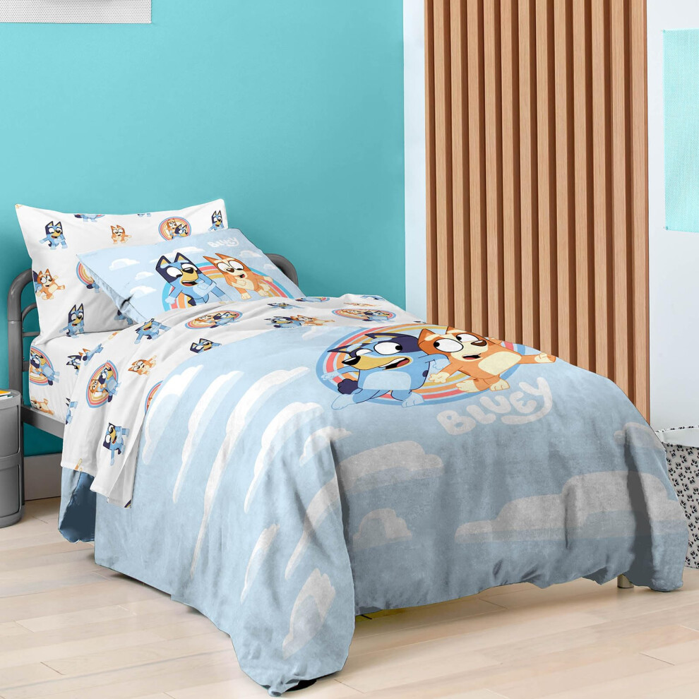 Parure de lit Queen Size Rainbow Doodle de Saturday Park - 7 pi   ces 100 % coton biologique - Certifi   e GOTS et Oeko-TEX
