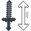Mattel Minecraft Role-Play Battle STONE SWORD 3