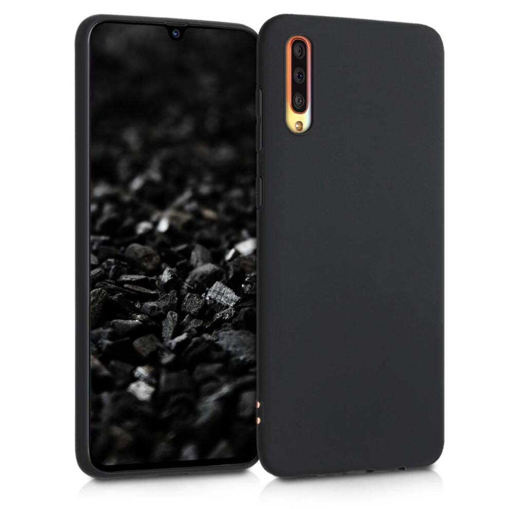 Kwmobile Case Compatible With Samsung Galaxy A70 Case - Soft Slim Protective Tpu Silicone Cover - Matte Black 4063004017074