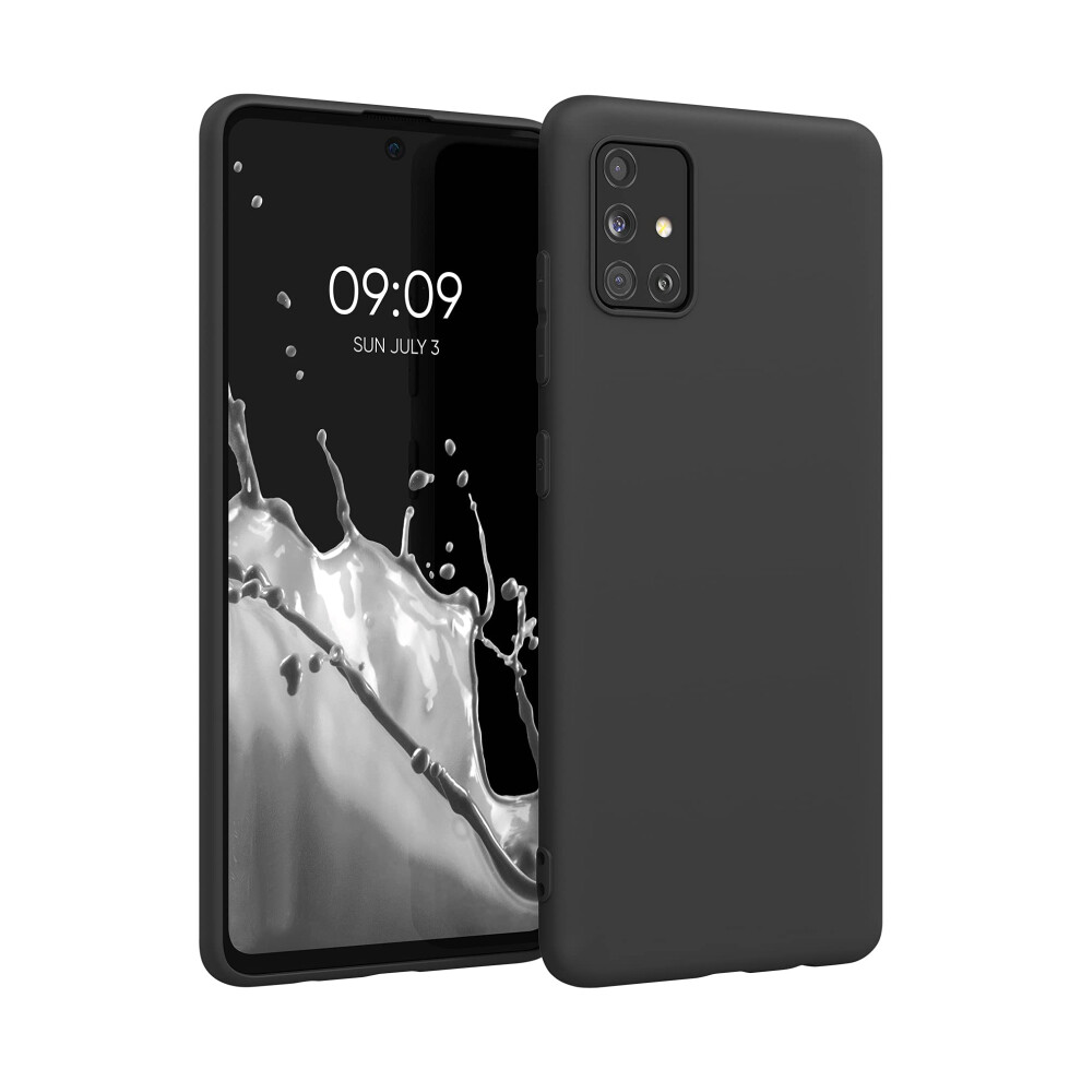 Kwmobile Case Compatible With Samsung Galaxy A51 Case - Soft Slim Protective Tpu Silicone Cover - Matte Black 4063004127865