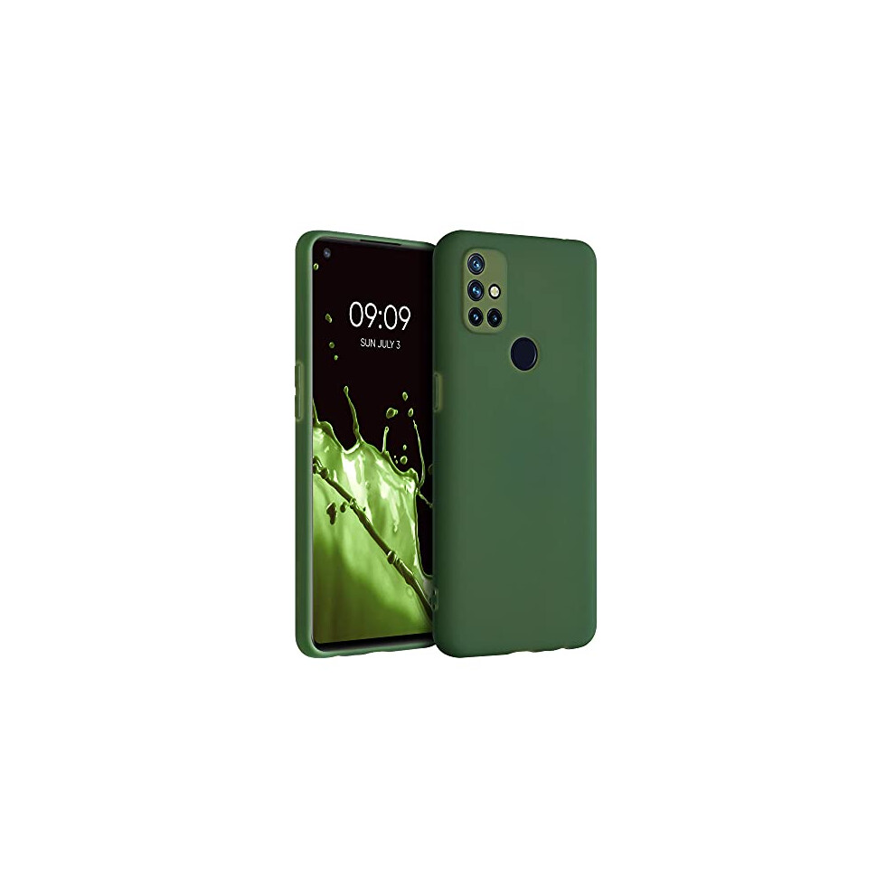 Kwmobile Case Compatible With Oneplus Nord N10 5G Case - Soft Slim Protective Tpu Silicone Cover - Dark Green 4063004241301
