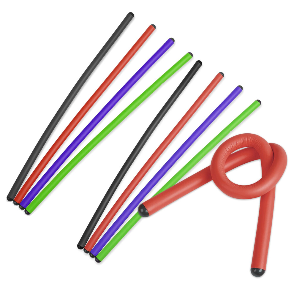 Andalus Twist Rubber Ties 17-Inch Long Assorted Colors Reusable Twist Tie Holds Up To 110 Pounds (8 Pack) 721456913200
