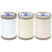 3-pakkaus - Coats & Clark - Dual Duty XP Heavy Weight -lanka - 3 väriä - (valkoinen + kerma + luonnollinen) 125 jaardia kukin