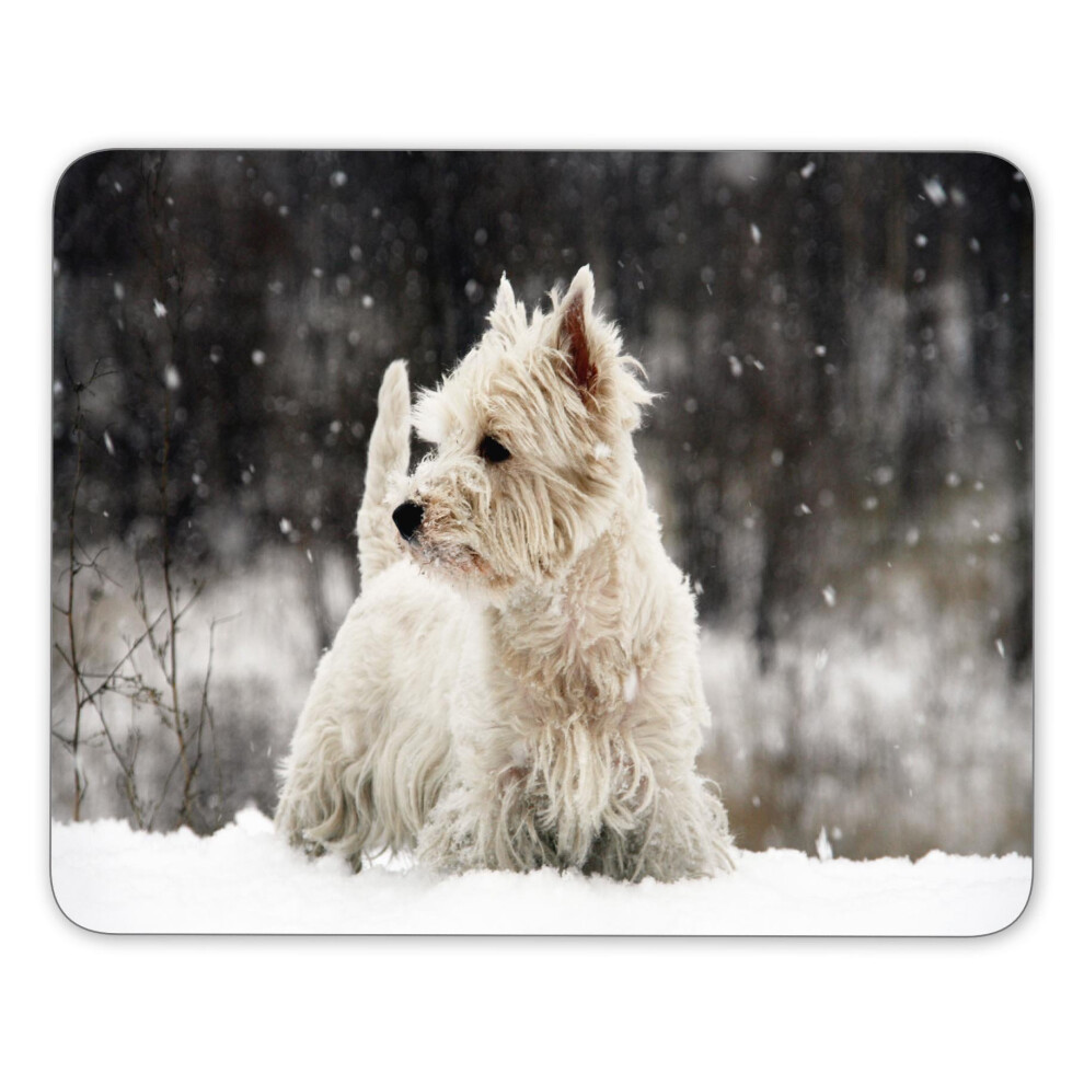 Tapis de souris West Highland White Terrier - Tapis de souris en caoutchouc antid   rapant - Convient aux jeux,     l'   cole et au bureau