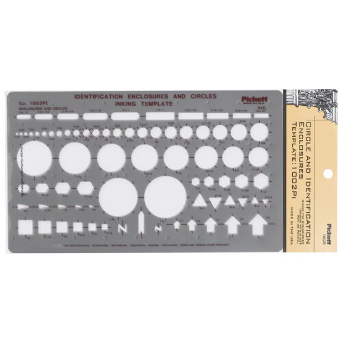 Pickett Circle and Identification Enclosures Template  Includes Circles  Squares  Rectangles and More (1002PI)