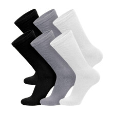 6 pares de meias de algodo para neuropatia no vinculativa para diabticos (preto cinza branco serve para calados masculinos tamanho 12-14,5)