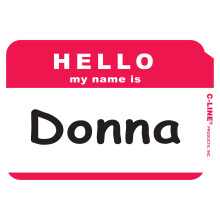 C-Line nyomsrzkeny lehzhat s botjelvnyek Hello My Name Is Red 3,5 x 2,25 hvelyk 100 dobozonknt (92234)