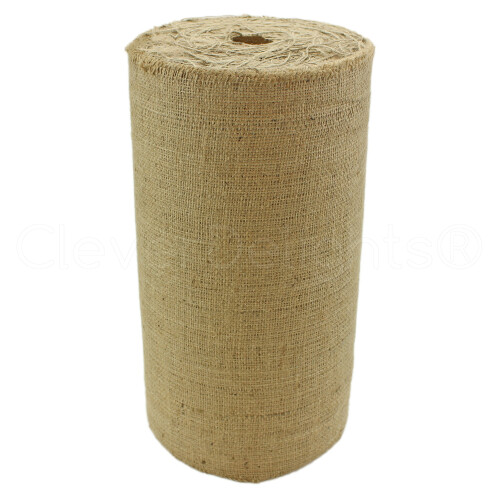 Lights CleverDelights 14 """" Natural Burlap - Grade Industrial - Rolo de 50 jardas - tecido de seca de lada de tecelagem apertada - 14 polegadas