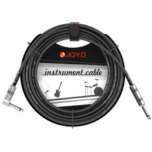 Joyo bas guitar kabel 15 fod professionelt lydinstrument kabel 1/4 tommer højre vinkel amp ledning (sort CM-12)