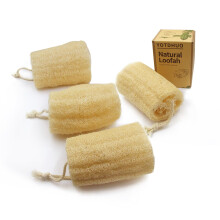 Natural Loofah Sponge Exfoliating Body Scrubber(6"""" Economical 4Pack) Organic Luffa for Women and Men in Shower