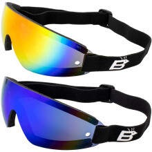 Birdz 2 Paar Brillen Wing Fallschirmspringer-Parasailing-Brille mit 1 roten ReflecTech-Spiegelglsern und 1 blauen Spiegelglsern