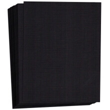 Hamilco Gekleurd Karton Scrapbookpapier 8,5x11 Linnen Getextureerd Kleur Kartonpapier Zwart 80 lb Cover 50 Pack