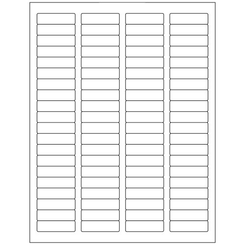 BESTeck Λευκές Ετικέτες Ταχυδρομείου 1.75"x0.5" για Επιστροφές 80-UP (100 Φύλλα) 1