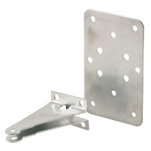 Prime-Line K 5072 Kozijnbeugel met plaat 2-1/2 inch x 4-1/16 inch stalen constructie, fabrieksafwerking (enkele verpakking)