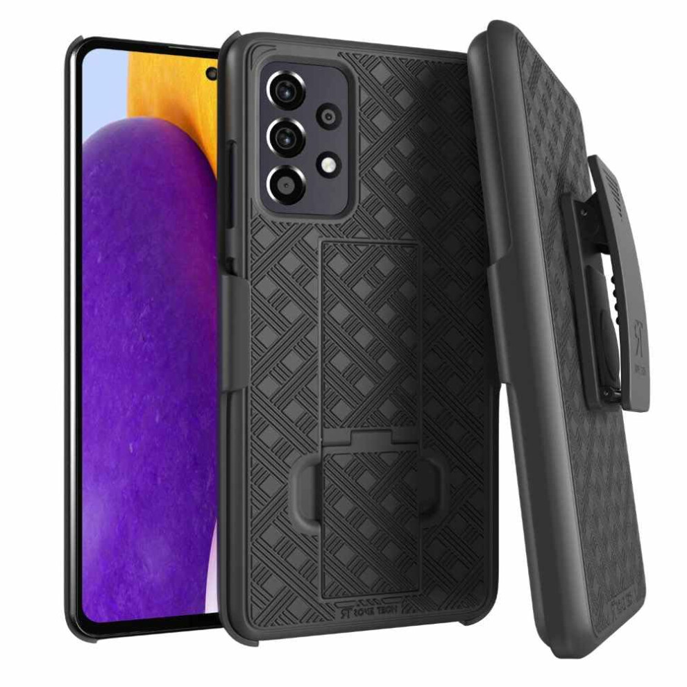 Coque Fine Avec Clip Ceinture Et B Quille Pour Samsung Galaxy A53 5G - Noir-image