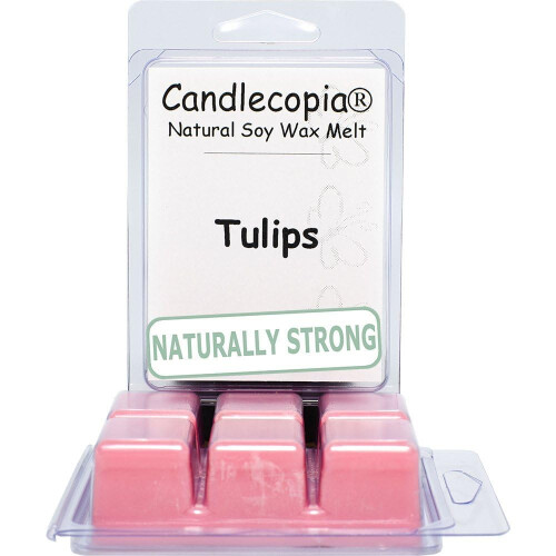 Candlecopia Τουλίπες Ισχυρά Αρωματικά Χειροποίητα Vegan Κερί, 12 Κύβοι Αρώματος, 6.4 Ουγγιές