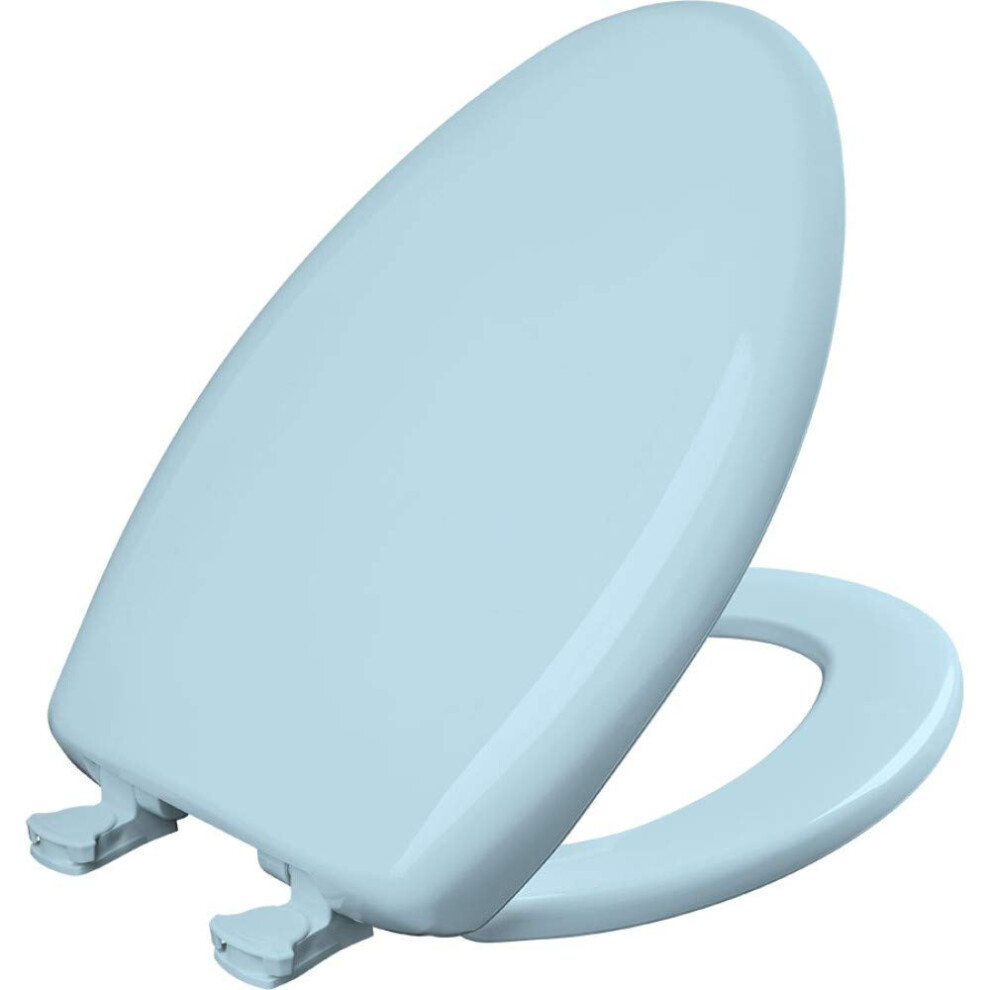 Bemis Classic Colors Slow Close Toilet Seat  Easy Clean Hinges and Durable Plastic Seat  Elongated  Dresden Blue