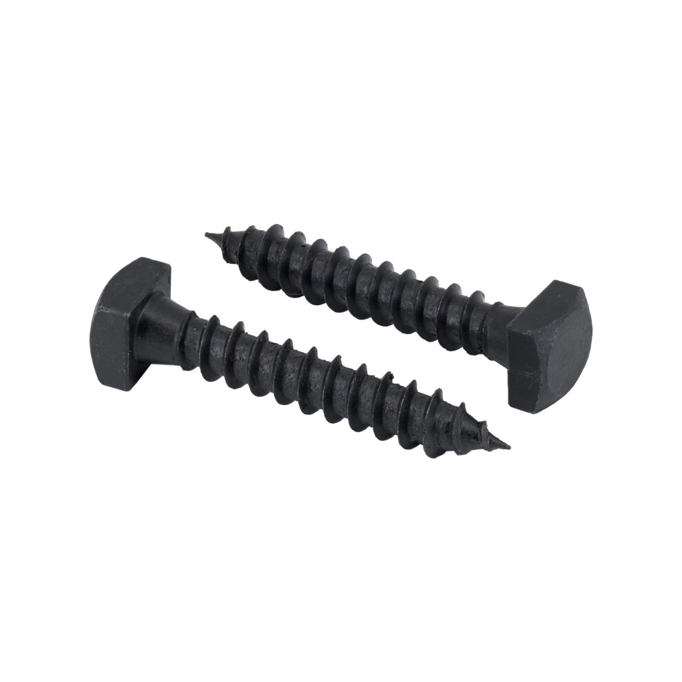 Rustic Square Lag Screws  Ruspert Weatherproof Coating  Black Exterior Lag Bolts  1/4 x 1 1/2-Inch  (Pack of 25)-image-OPC-PFPRM6J-NEW