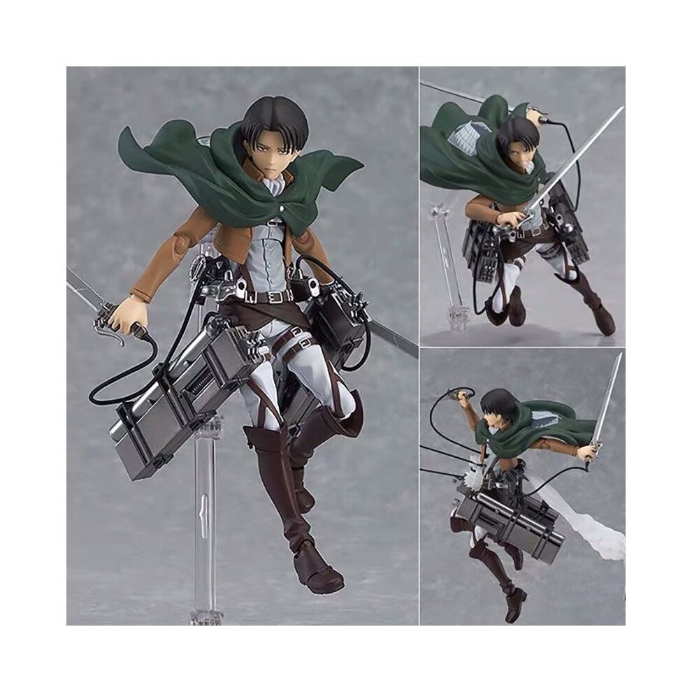 (213 No Retail Box) Attack on Titans Levi Ackerman Action Anime Figura Kawai Eren Jaege Mikasa Ackerman The Armored Titan Figure Cute Doll Toys-image-OPC-PGG8CMZ-NEW