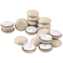 Super Sliders 7/8"""" x 2 7/8"""" Self-Stick Outdoor Furniture Glides for Your Outdoor Living Spaces Beige (12 Pack)