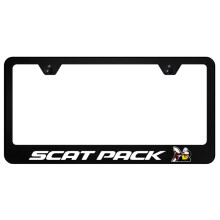 AU-Tomotive Gold Inc. Officielt licenseret UV-printlogo p? sort polycarbonat nummerplade ramme til scat pack