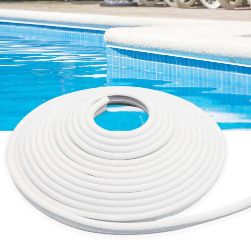 FBULWSEC 120'ft Ρολό Επένδυσης Πισίνας με Bead Lock για Πισίνες Υψηλής & Χαμηλής Γης,Λευκό