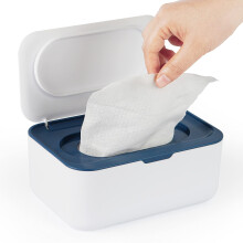 Flenpptly Baby Wipes Dispenser  Wipes Case Baby Wipe Holder Keeps Wipes Fresh  Non-Slip  Easy Open & Close (Blue)