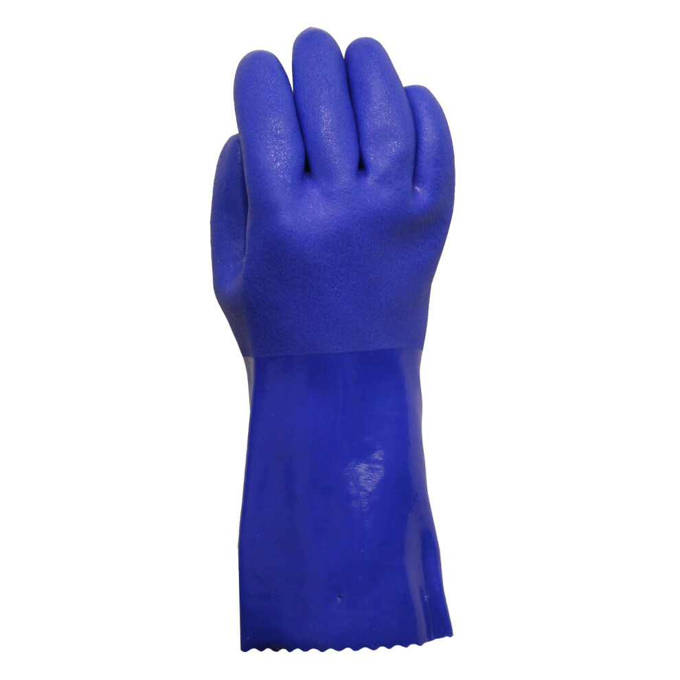 Working Hands PVC Coated Heavy Duty Rubber Gloves for Handling Chemicals and Dish Washing Blue 2 Count (Pack of 1)-image-OPC-PGG8G5P-NEW