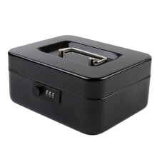 Kyodoled Medium Metal Cash Box med kombinationslåssäkerhet och pengar för säkerhet 7.87 """" x 6.30 """" x 3,54 """" svart