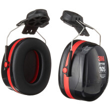 3M H10P3E Peltor Optime 105 Helmet Attachable Earmuff  Ear Protectors  Hearing Protection  NRR 27 dB  Black  Large