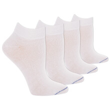 Dr. Scholl's Women's 4 Pack Diabetic & Circulatory Non-binding Low Cut Casual Sock Solid White Shoe Size 4-10 US