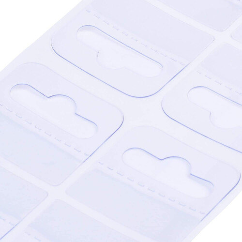 BLUECELL 200 Τεμάχια 1 3/4" x 1 1/2" Διαφανή Αυτοκόλλητα Κρεμάστρα για Καταστήματα 2