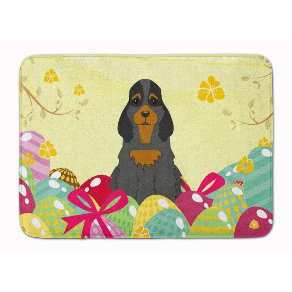 Tapis de porte en mousse à mémoire de forme lavable en machine, motif œufs de Pâques, Cocker Spaniel, noir et beige, multicolore, de Caroline's T