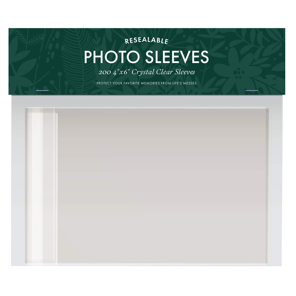 Jot & Mark 4X6 Photo Sleeves (200 Count) | Crystal Clear Archival Plastic Sleeves With Self Adhesive Resealable Flap 610366409401