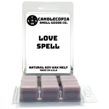 Candlecopia Love Spell, stark duftende, handgegossene vegane Wachsschmelzen, 12 Duftwachsw  rfel, 6,4 Unzen, in 2 x 6er-Packungen