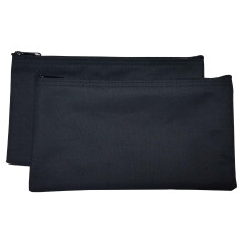 Cardinal Bag Supplies Utazsi cipzras tskk 11 x 6 hvelykes kis kompakt hordozhat fekete cipzras szvettasakok 2 csomag CW