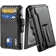 Umoven Brieftasche fr Mnner - mit Geldclip Slim Leder Slots Kreditkartenhalter RFID blockieren bifold minimalistische Brieftasche