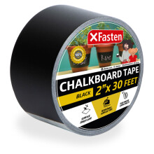 XFasten Black Chalkboard Tape Removable  2-Inch x 30-Foot  Black  Smudge Resistant Sticky Chalkboard Label Duct Tape