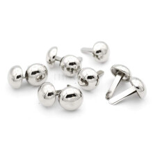 CRAFTMEMORE Runde Brads Pung F?dder H?ndtaske Nailheads Spike Prong Studs 8MM 10MM 12MM 100 STK (8 mm (5/16"") S?lv)