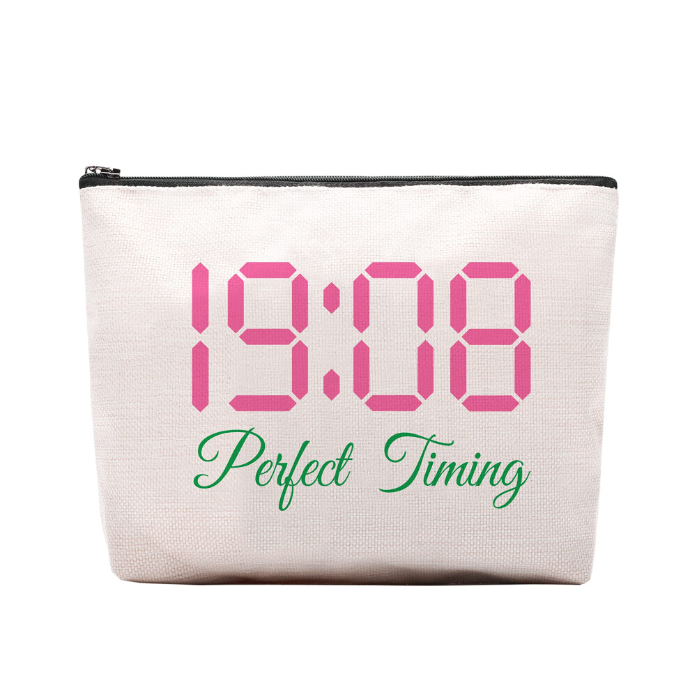 Ceasqvaa Pink/Green/Black Sorority Gift And Makeup Cosmetic Bags Greek Sorority Gift Paraphernalia For Sister Friend