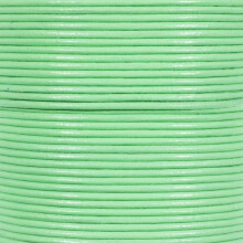 25 Yards massives, rundes, 1,5 mm starkes, mintgr   nes Echtlederband zur Verwendung als Flechtschnur (1,5 mm, mintgr   n)