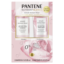 Pantene Nutrient Blends Miracle Moisture Boost Rosenwasser-Shampoo und -Sp lung, Doppelpackung f r trockenes Haar, sulfatfrei