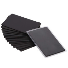 Tjocka Svarta Aluminium Visitkort Anodiserad Aluminium 86 X 54 X 0.8mm 15 st Inkl. Skyddsfickor